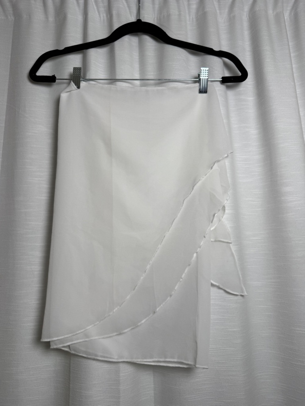 White Sheer Sarong Cover Up Wrap Skirt Beach Swim Cover Multi-Way | Size O\S - Picture 7 of 10